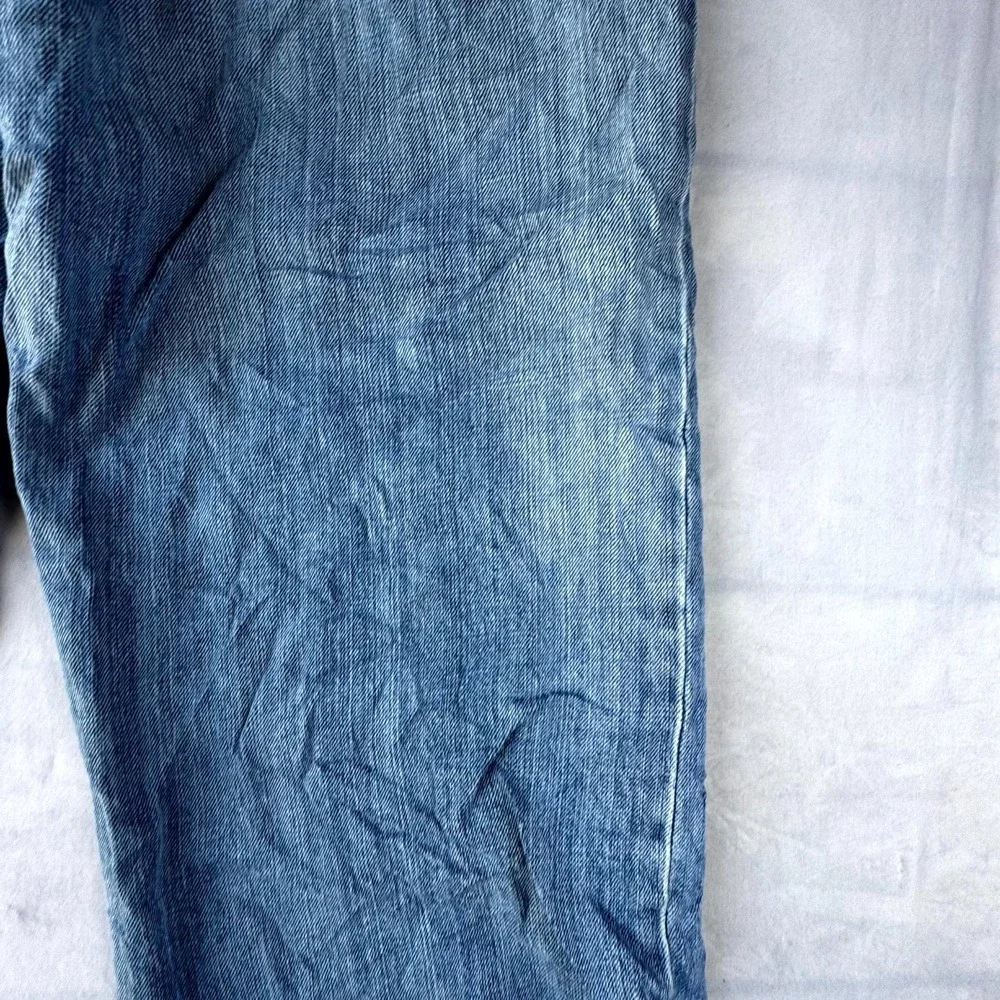 Vintage Old Navy Blue Jeans Men's 36x30 Blue Denim Cotton Wide Leg Loose Fit